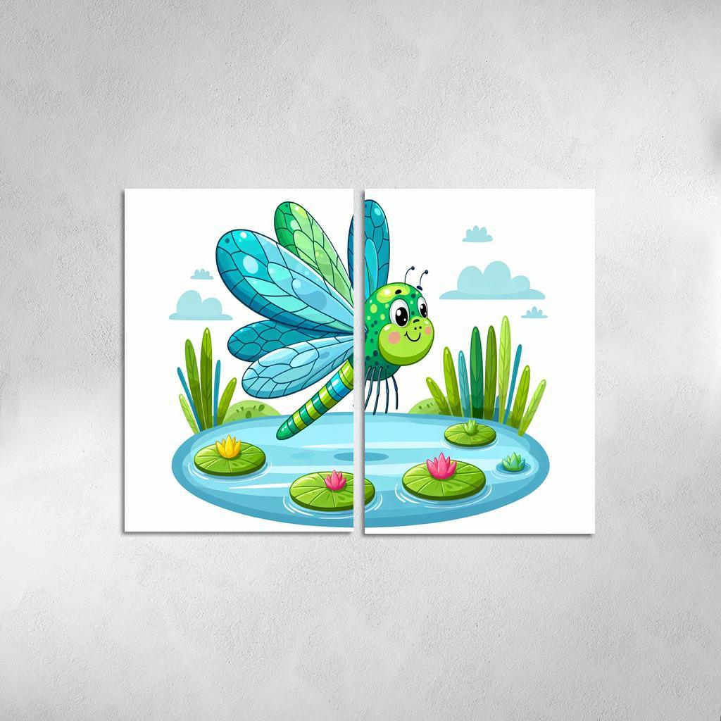 Daring Dragonfly Modern Paintings Frame