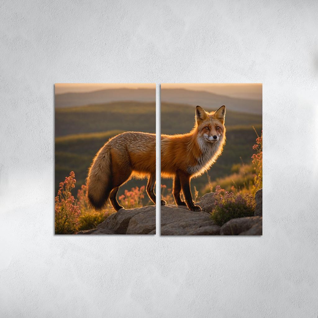 The Elegant Red Fox Cunning Wanderer Of The Woods Modern Paintings Frame