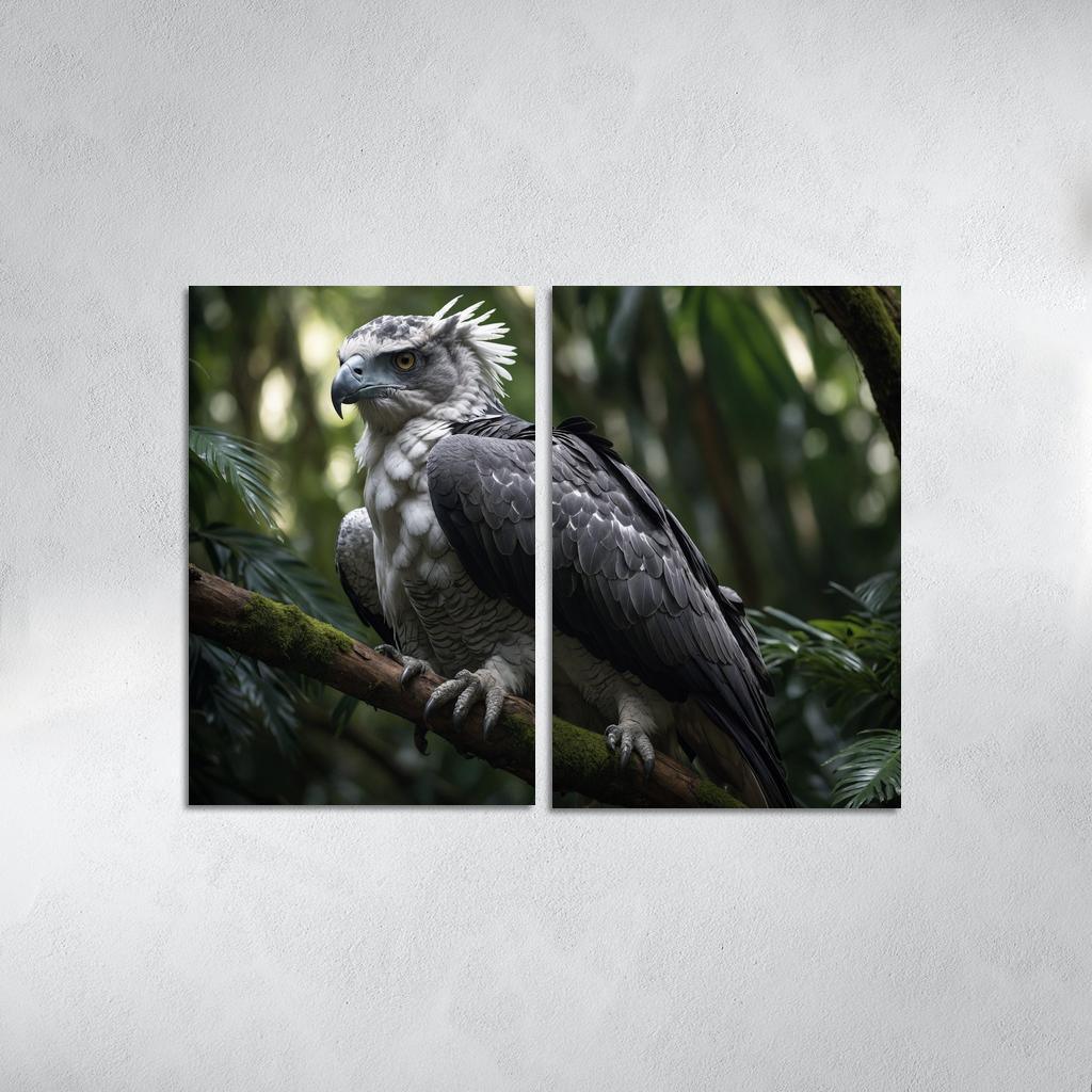 The Enchanting Harpy Eagle Ruler Of The Rainforest Canvas Paintings Frame
