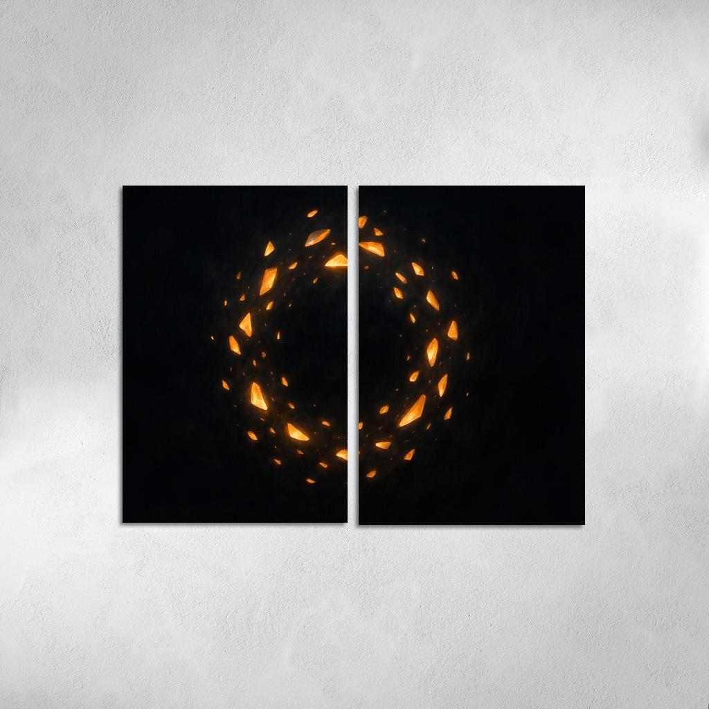 Orbit Of Fragmented Memories Oil Paintings Frame