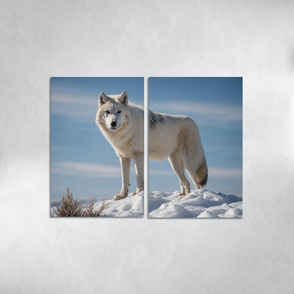 The Resilient Arctic Wolf Ghost Of The Tundra Canvas Paintings Frame