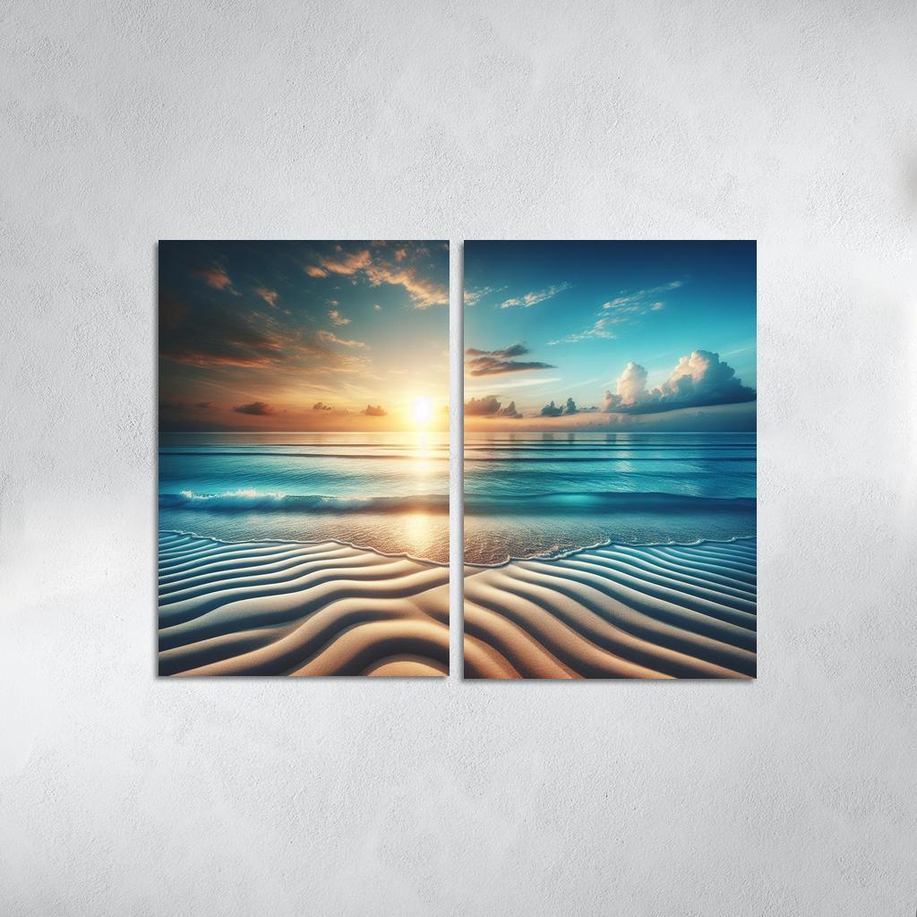 Blue Horizon Beach A Picture-perfect Retreat Custom Paintings Frame