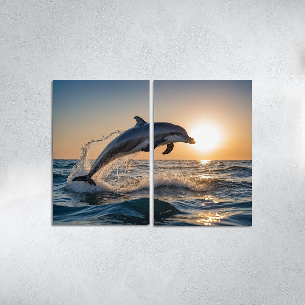 The Playful Bottlenose Dolphin Joyful Acrobat Of The Sea Modern Paintings Frame