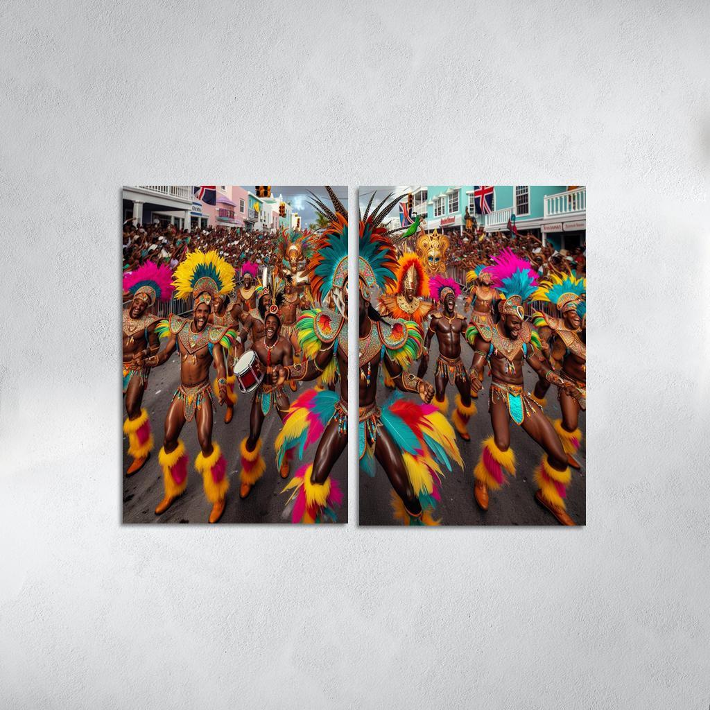 Junkanoo Parade - Bahamas Canvas Paintings Frame