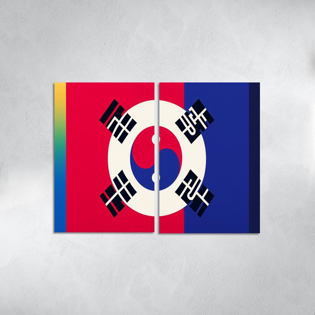 Heritage Of The East The Flag Of The Republic Of Korea Multi-panel Paintings