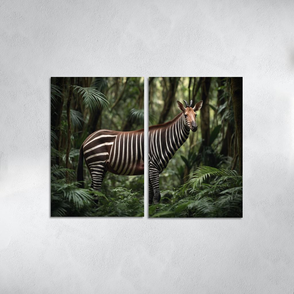 The Unique Okapi In The African Forests Framed Paintings