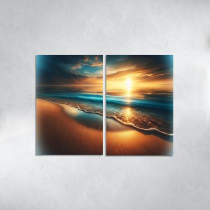 Saltwater Serenity Beach Modern Paintings Frame