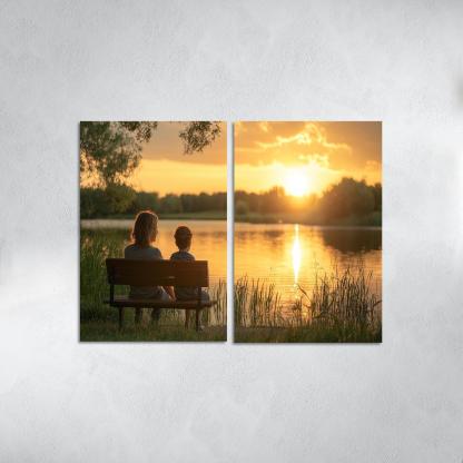 Moments Of Reflection A Mothers Guidance Custom Paintings Frame