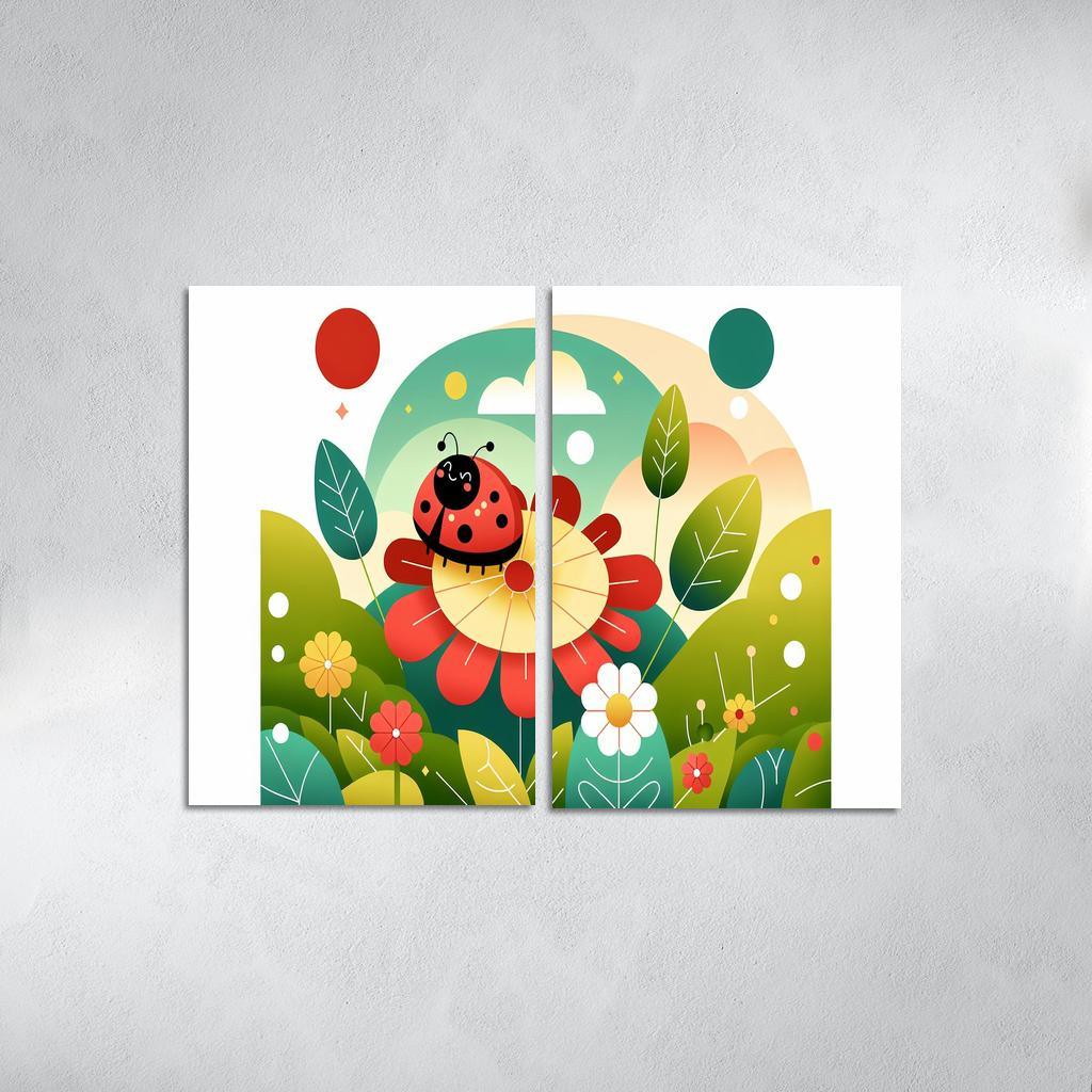 Lively Ladybug - Garden Friend Framed Paintings