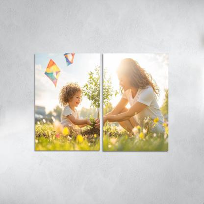 Chasing Dreams Together A Mother's Guidance Canvas Paintings Frame