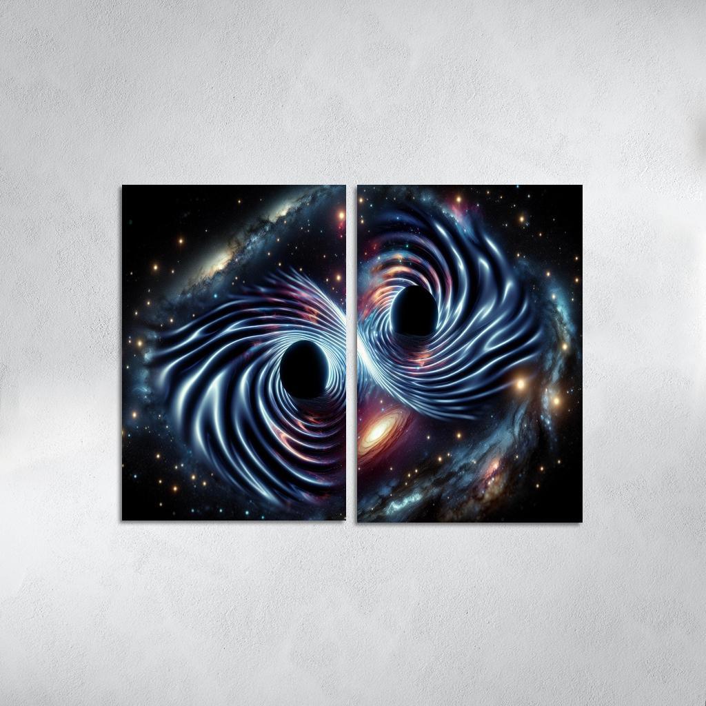 The Hidden Symphony of Gravitational Waves 2 Piece HD Canvas Wall Art-Original Frame