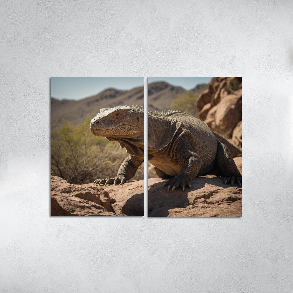 The Powerful Komodo Dragon Apex Predator Of The Islands Modern Paintings Frame