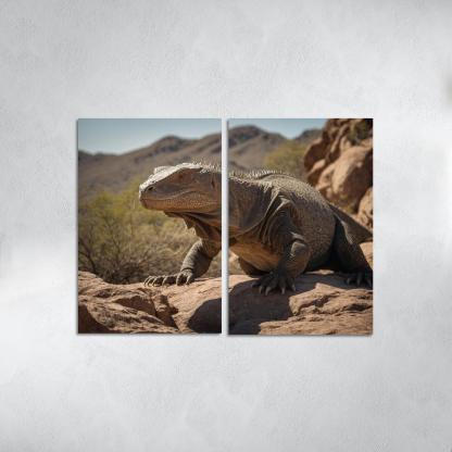 The Powerful Komodo Dragon Apex Predator Of The Islands Modern Paintings Frame