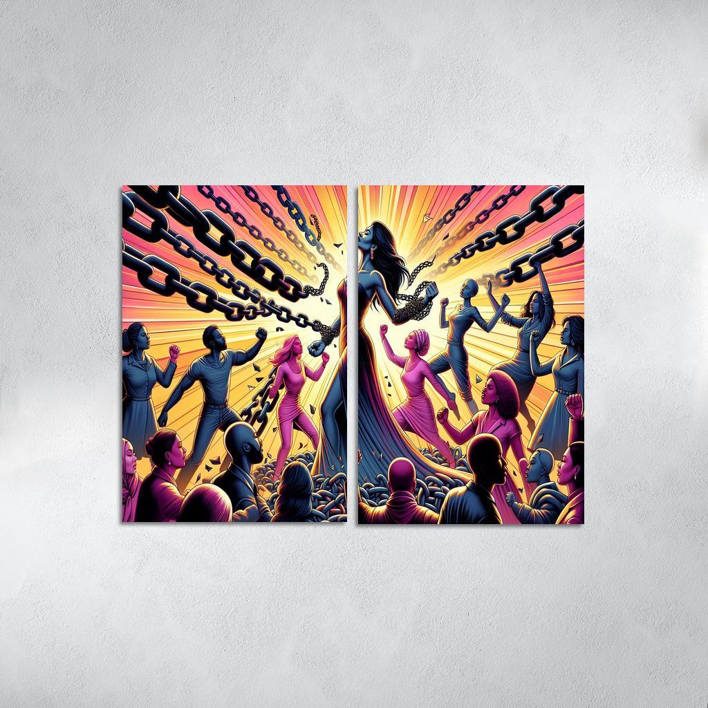 Gender Equality Breaking Barriers Custom Paintings Frame