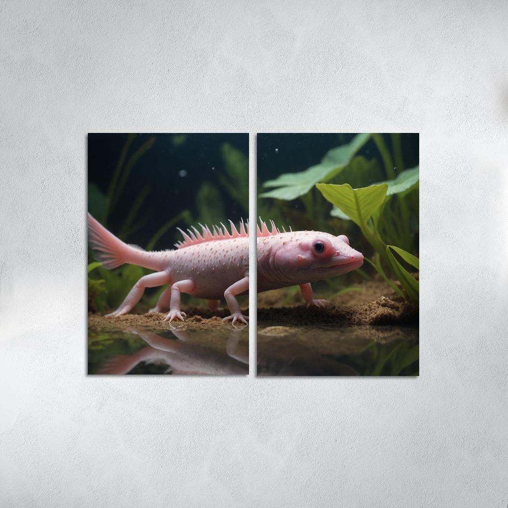 The Mysterious Axolotl The Water Monster Of Mexico Canvas Paintings Frame
