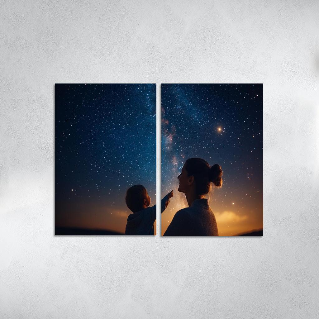 Guiding Stars A Mothers Light In The Dark Canvas Paintings Frame