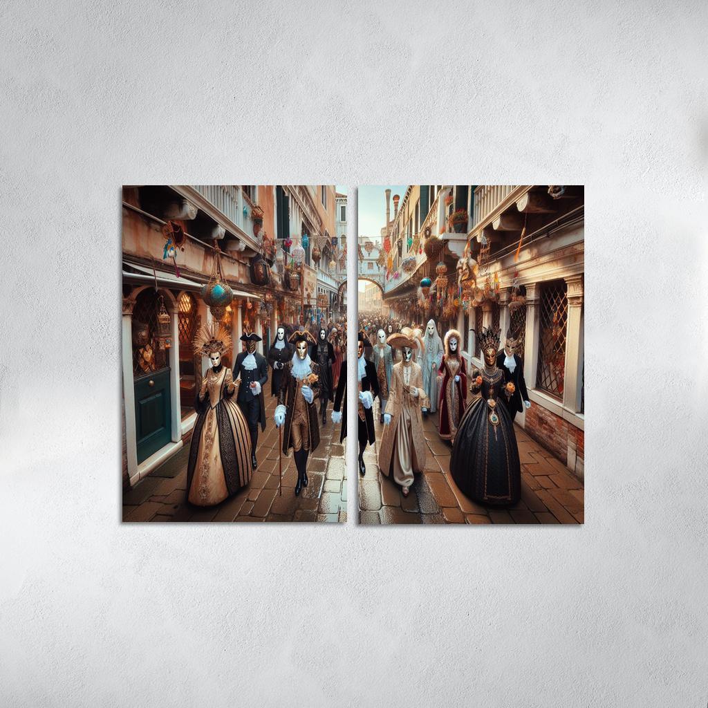 Venice Carnival Canvas Paintings Frame