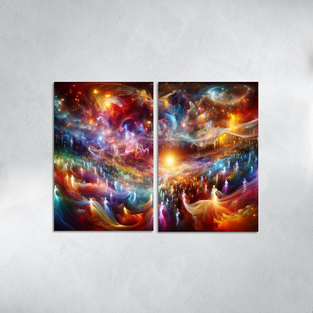 The Luminous Expanse 2 Piece HD Canvas Wall Art-Original Frame