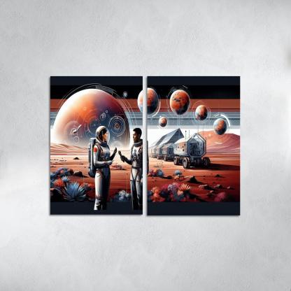 The Thrilling Future Of Human Space Travel Abstract Paintings Frame