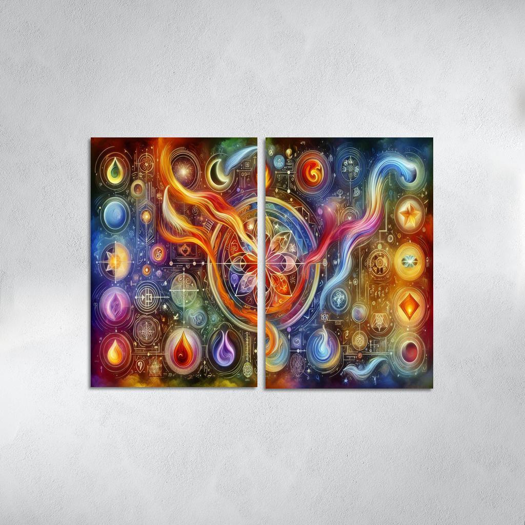 The Alchemy of Emotions 2 Piece HD Canvas Wall Art-Original Frame