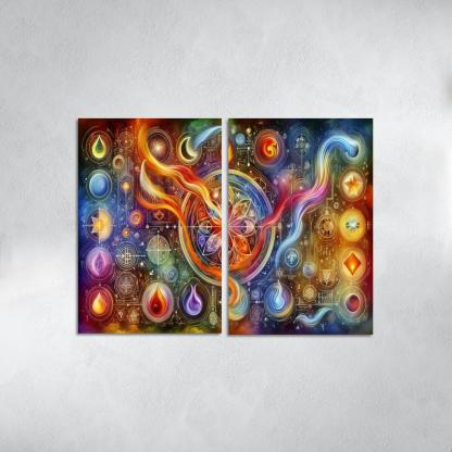 The Alchemy of Emotions 2 Piece HD Canvas Wall Art-Original Frame