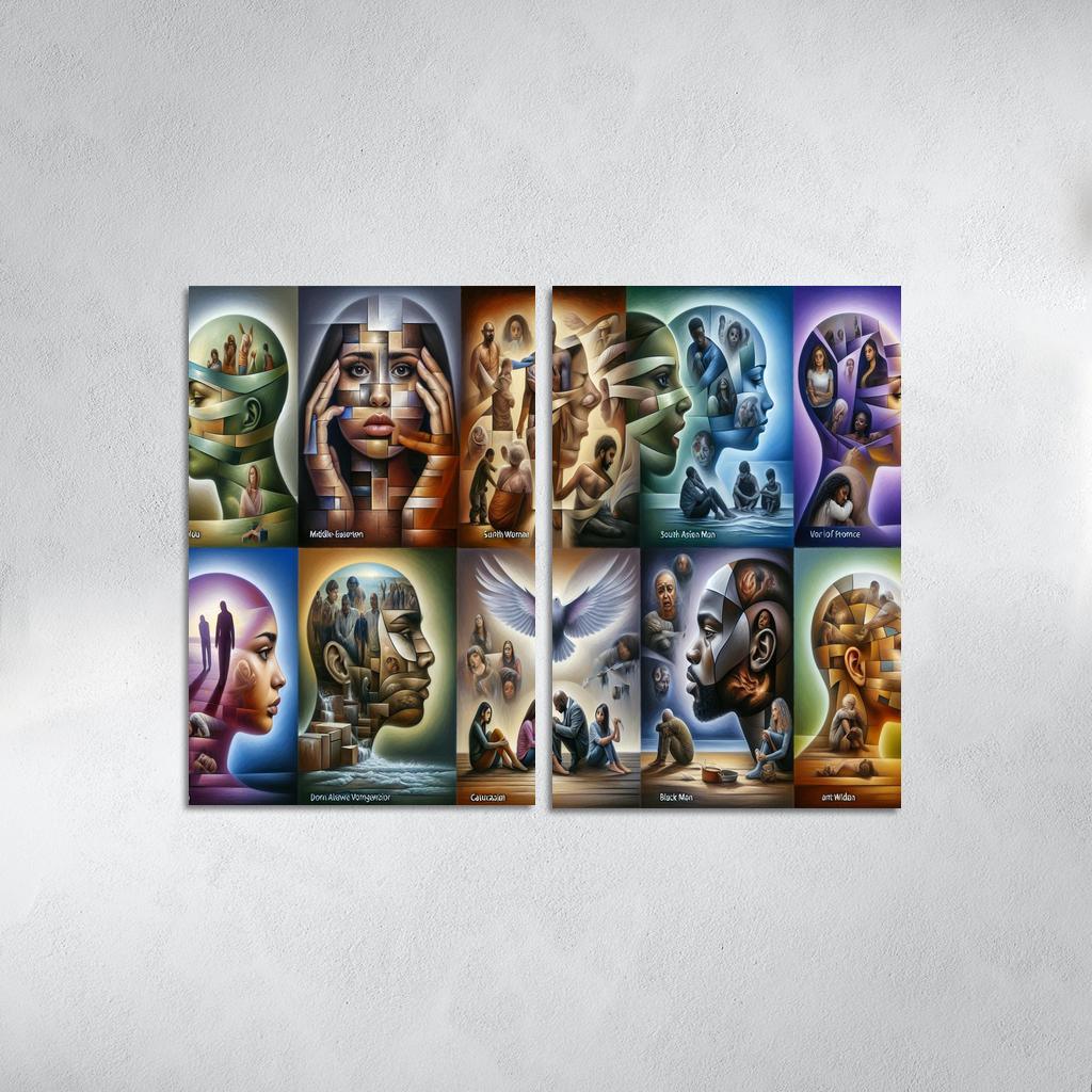 Voices Of Silence Domestic Violence Awareness Multi-panel Paintings