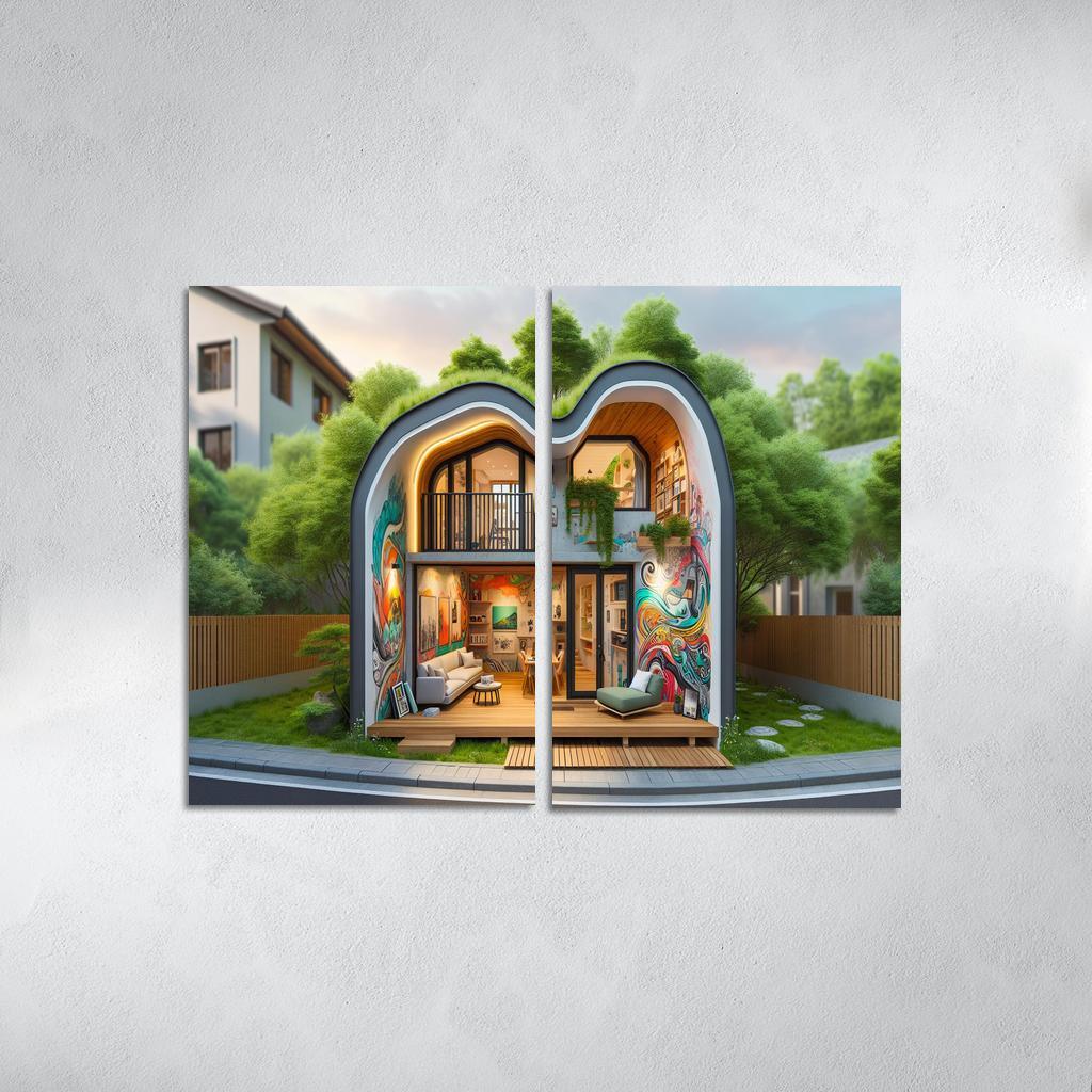 Artistic Micro Homes Custom Paintings Frame