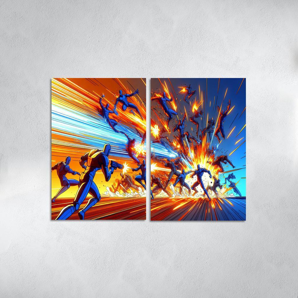 Dragon Ball Z Energy 2 Piece HD Canvas Wall Art-Original Frame