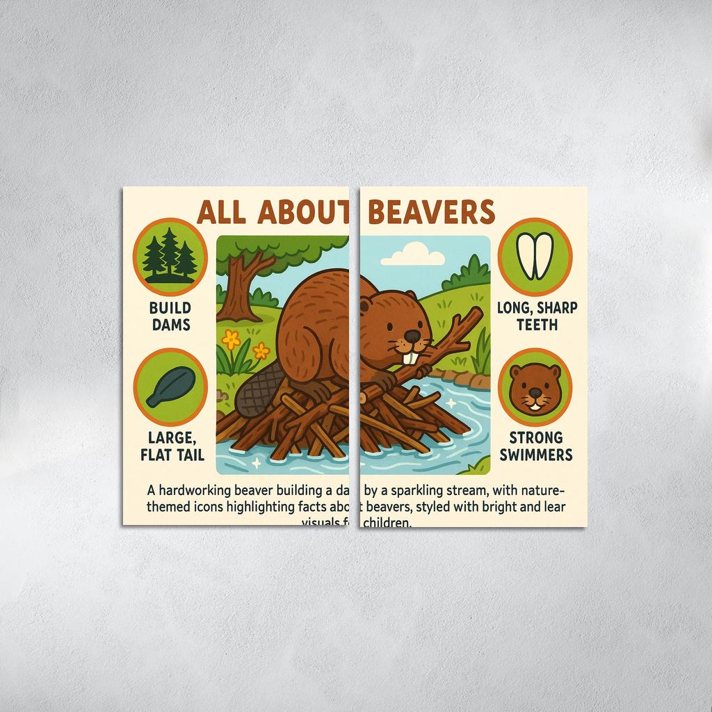 Brave Beaver Explorer Premium Artwork Frames