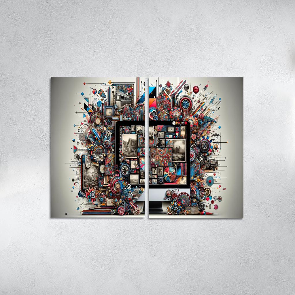 Digital Scrapbooking Preserving Memories Creatively 2 Piece HD Canvas Wall Art-Original Frame