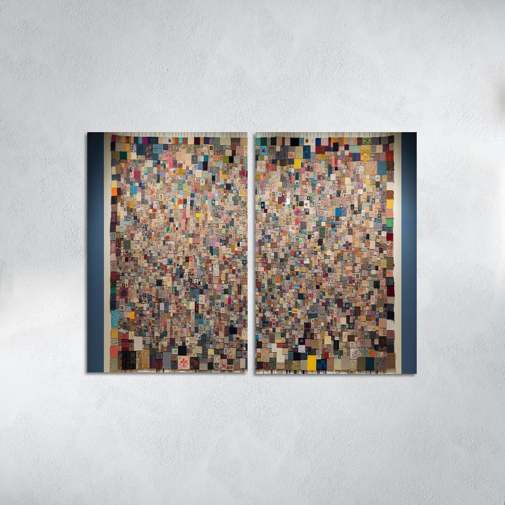 Human Threads The Fabric of Interconnectedness 2 Piece HD Canvas Wall Art-Original Frame