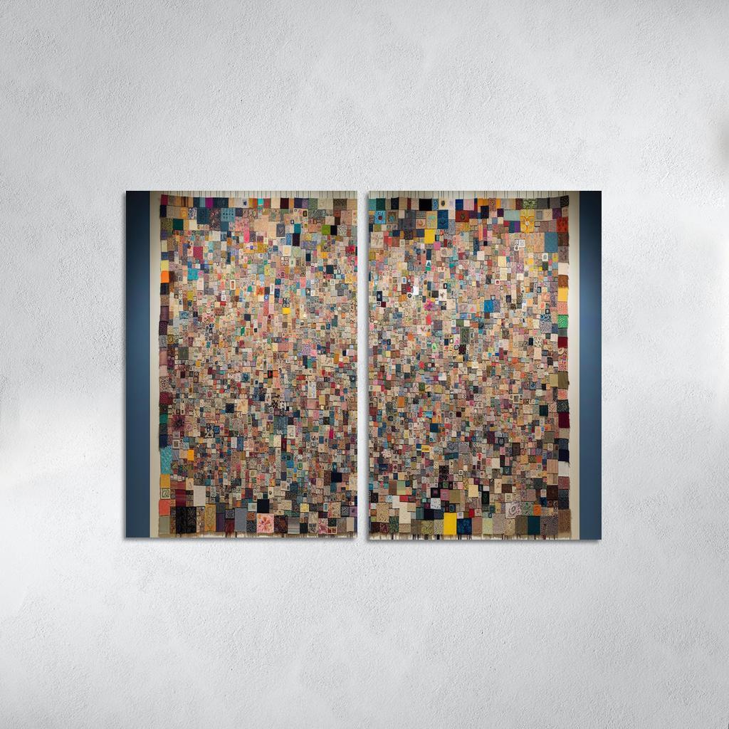 Human Threads The Fabric of Interconnectedness 2 Piece HD Canvas Wall Art-Original Frame