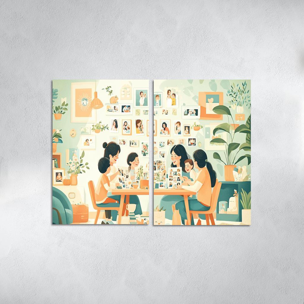 The Journey Of Motherhood Milestones And Memories Custom Paintings Frame