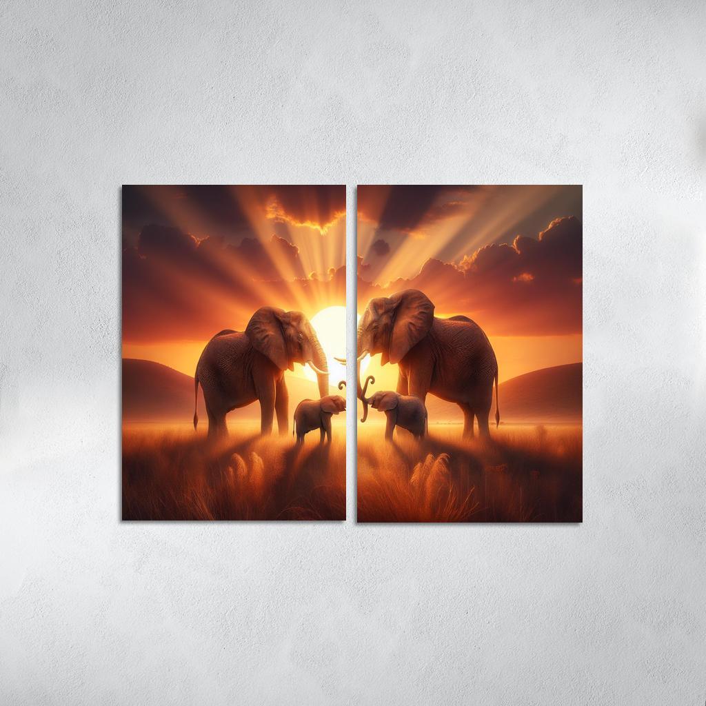 The Secrets of Elephant Communication 2 Piece HD Canvas Wall Art-Original Frame