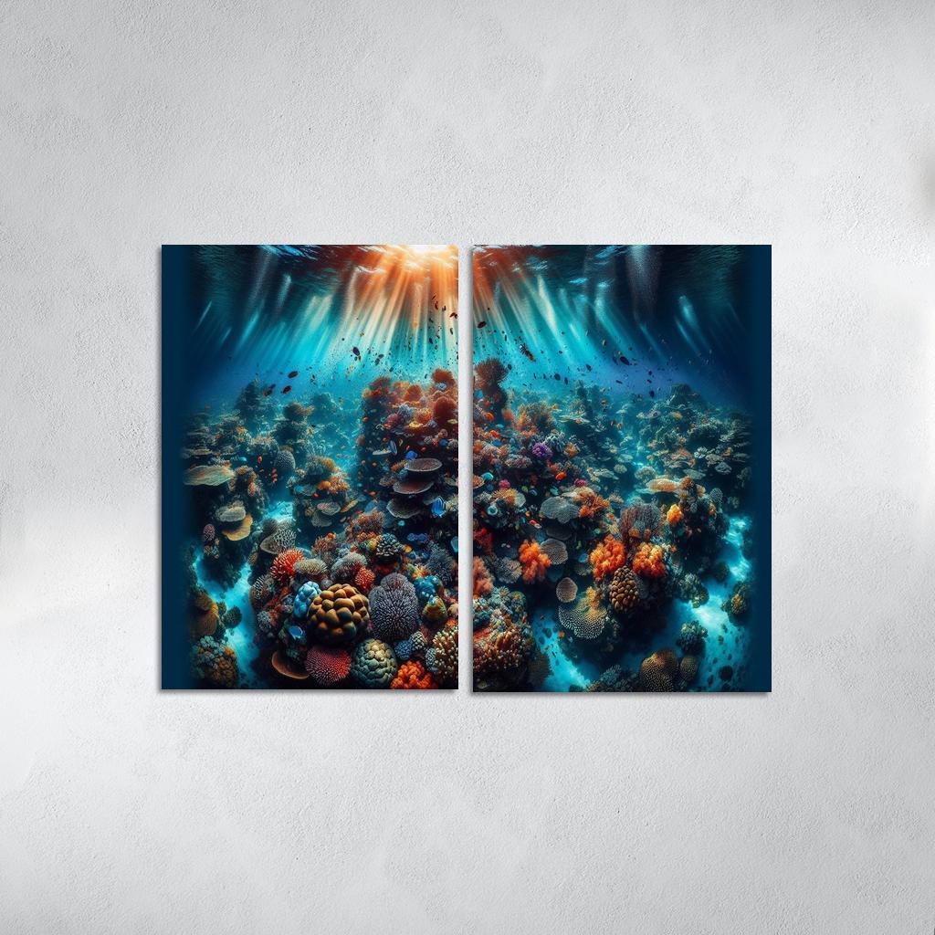 Coral Garden Underwater Paradise Custom Paintings Frame