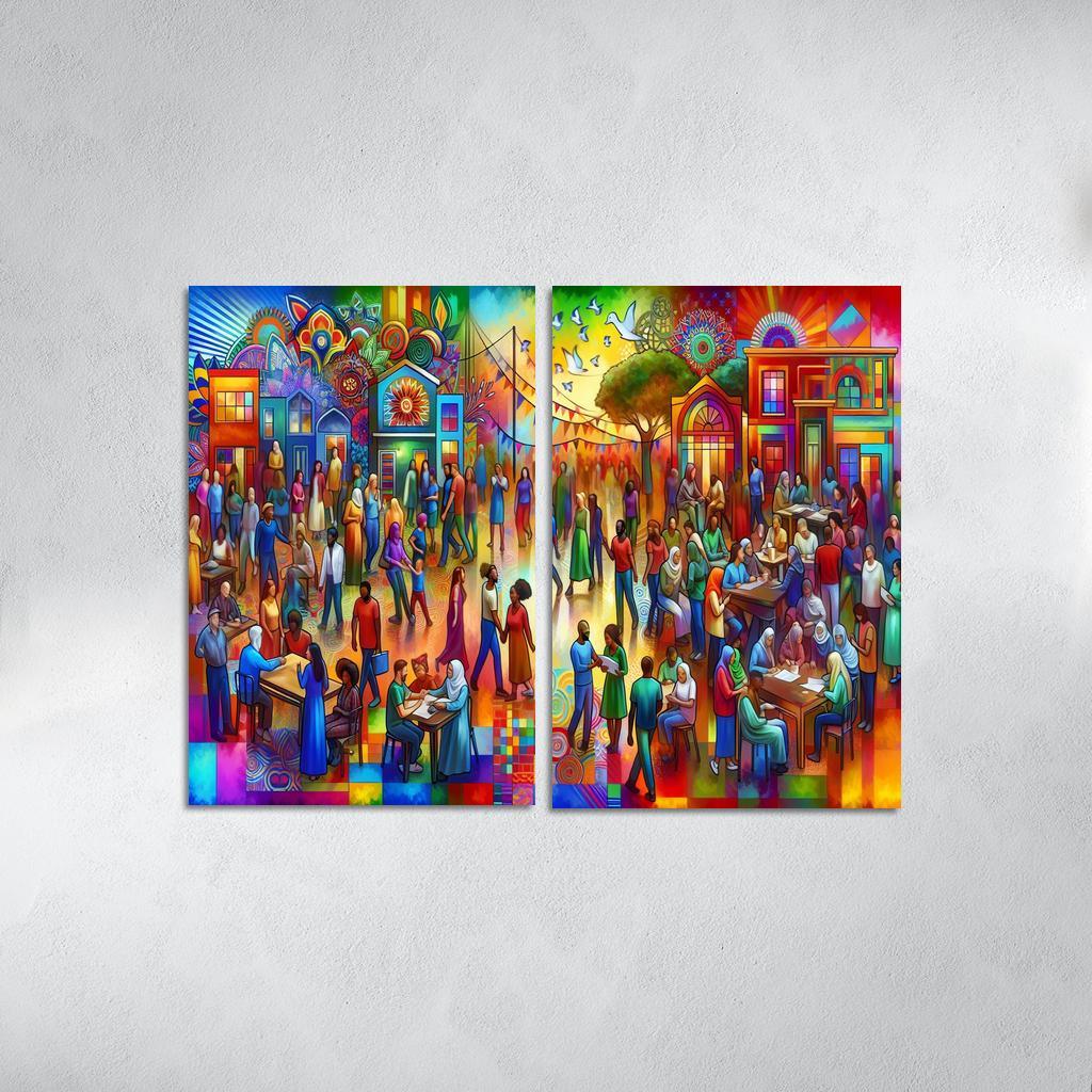 Ecosystems Of Connection Art For Community Building Framed Paintings