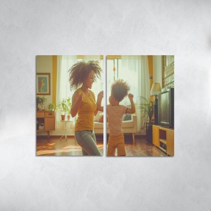 Dancing Through Life A Mother's Joyful Spirit Canvas Paintings Frame