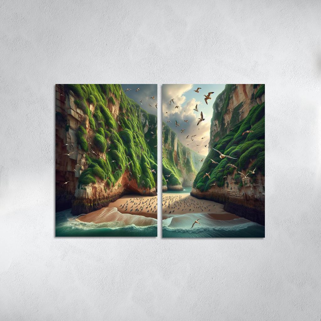 Eagle Nest Cove Scenic Birdwatching Spot Oil Paintings Frame