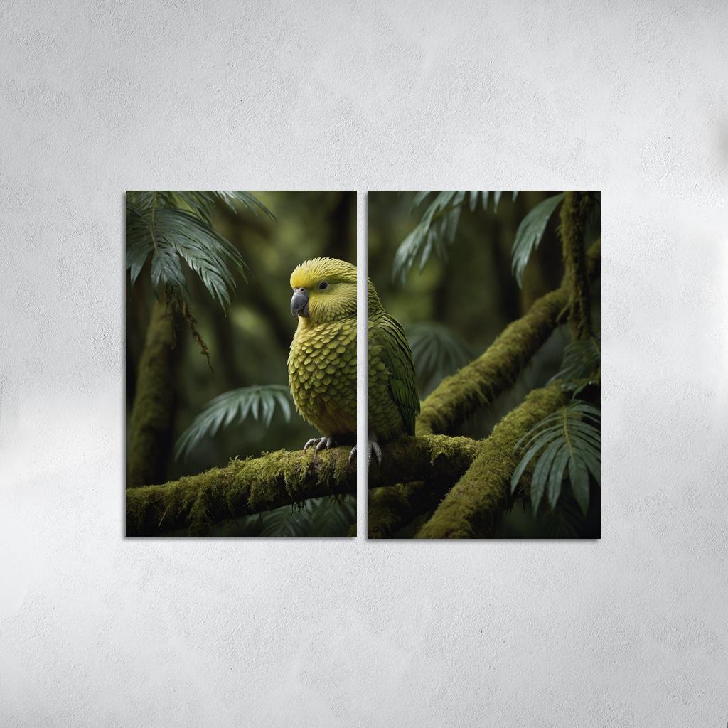 The Exotic Kakapo Flightless Parrot Of New Zealand Canvas Paintings Frame