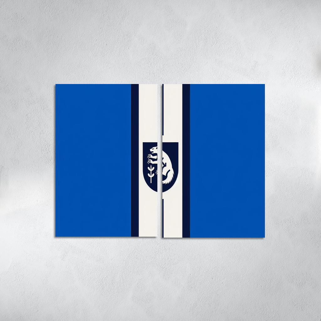 Journey of the North The Flag of the Northwest Territories 2 Piece HD Canvas Wall Art-Original Frame