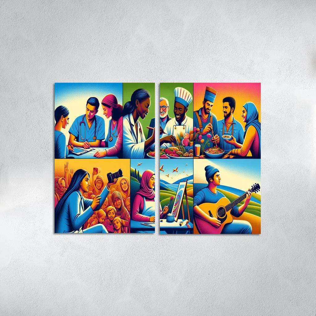 Voices Of Resilience Stories Of Refugee Empowerment Custom Paintings Frame
