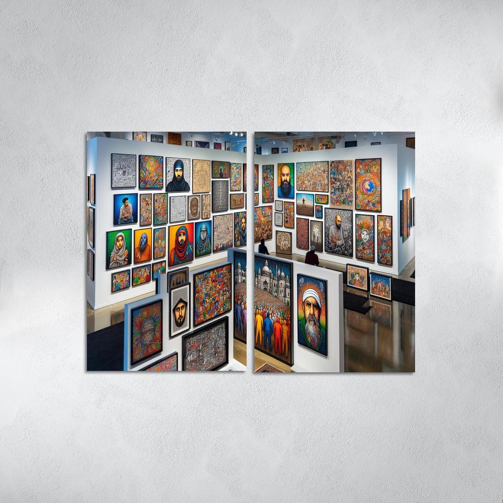 Fragments Of Reality Exploring Identity And Belonging Multi-panel Paintings