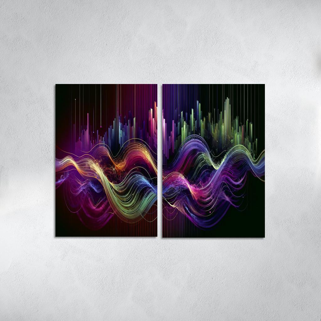 Musical Echoes Harmony 2 Piece HD Canvas Wall Art-Original Frame