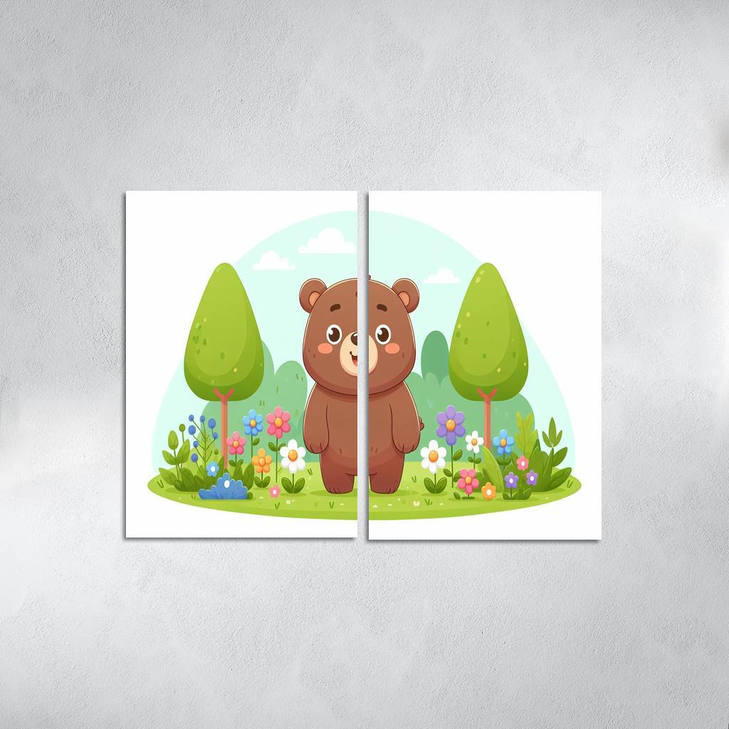 Brave Bear - Woodland Adventures Framed Paintings