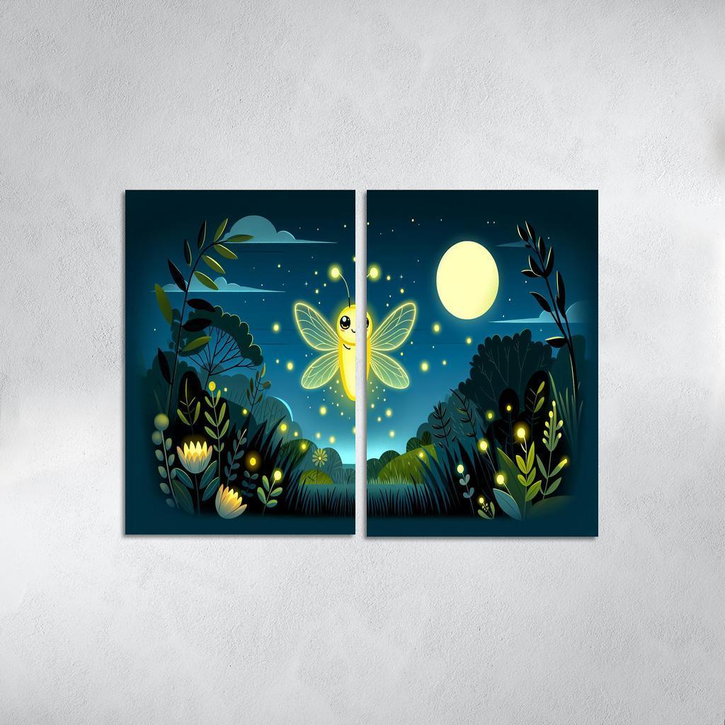 Glowing Firefly Modern Paintings Frame