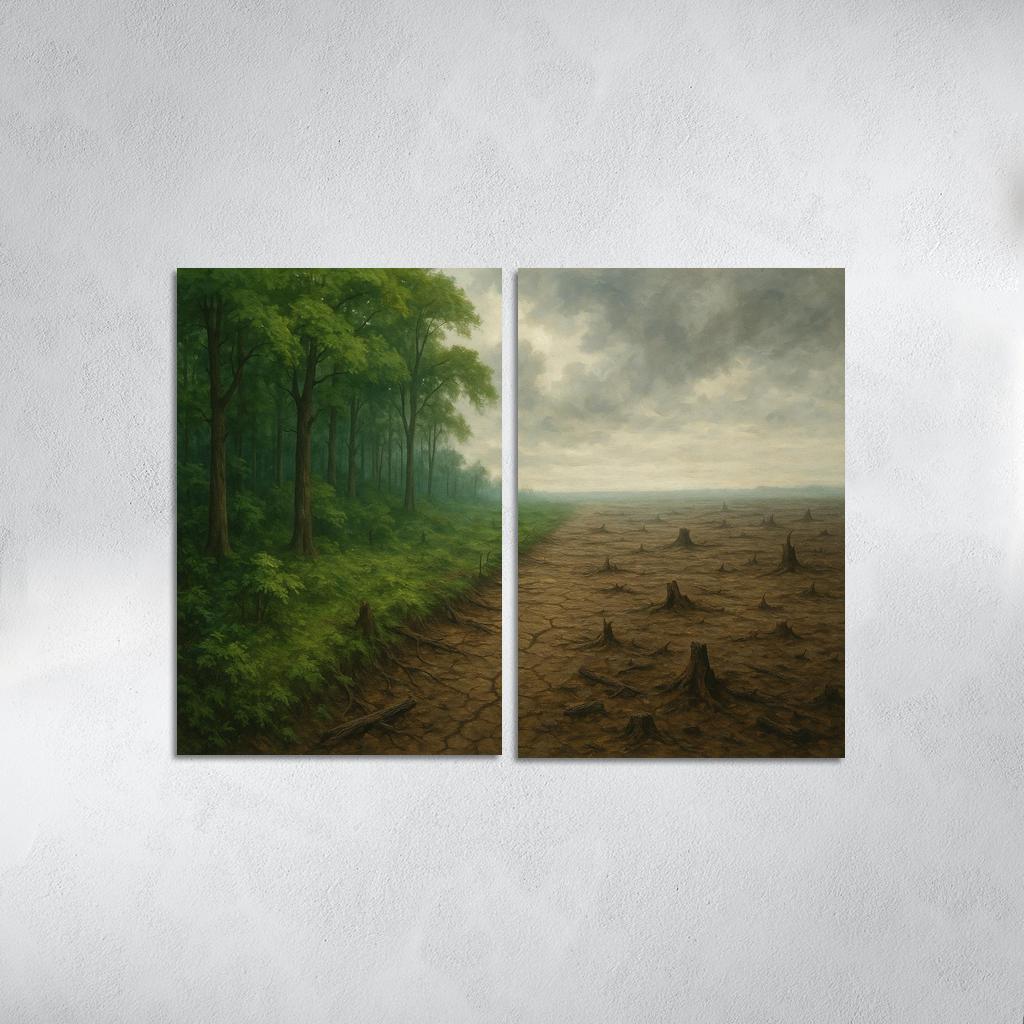 Silent Forests Visualizing The Crisis Of Deforestation Premium Artwork Frames