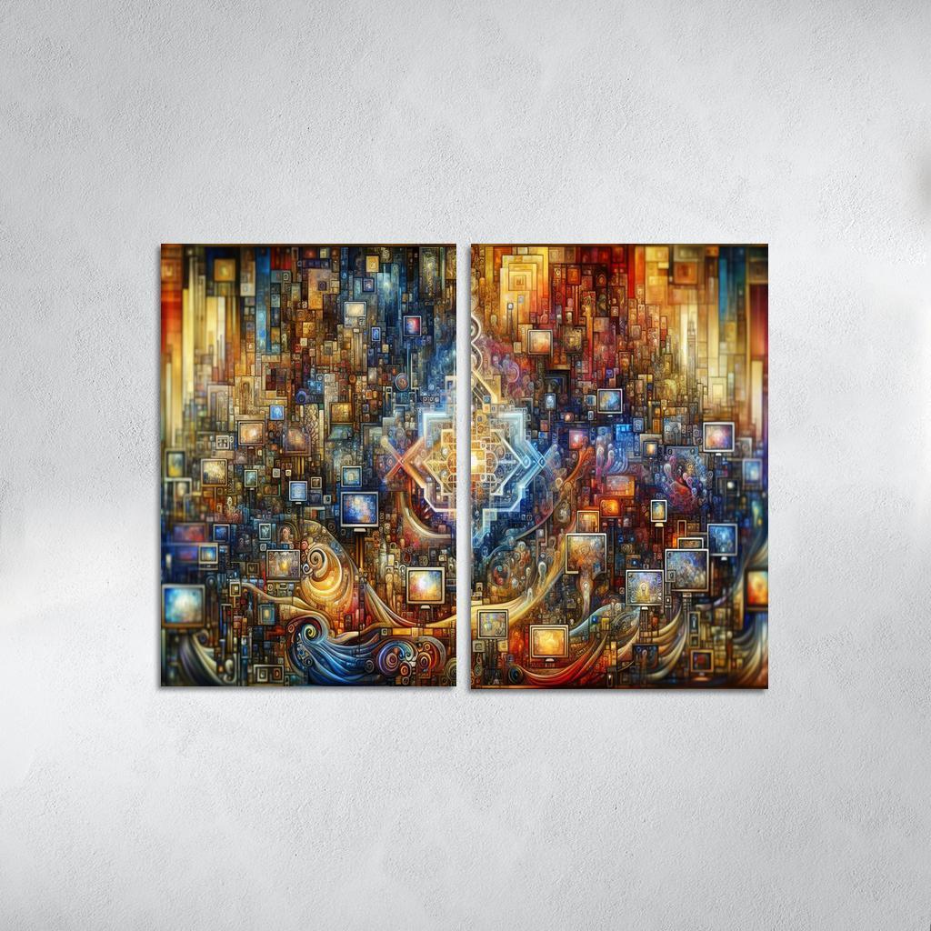 Technology And Humanity The Ethics Of Innovation Multi-panel Paintings