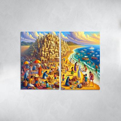 Calm Waters Ideal For Family Fun Abstract Paintings Frame