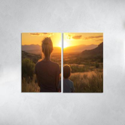 Her Silent Strength A Mothers Resilience Canvas Paintings Frame