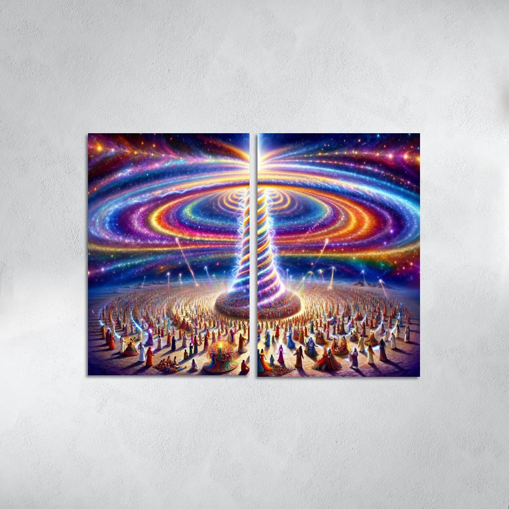 The Aetheric Spiral 2 Piece HD Canvas Wall Art-Original Frame
